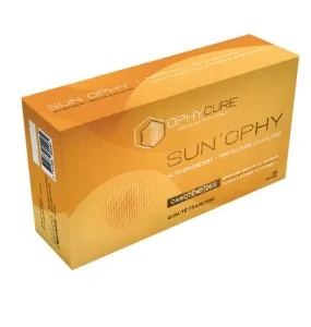 SUN'ophy Autobronzant et protection cellulaire. Nutricosmetique solaire Ophycure soleil carotene